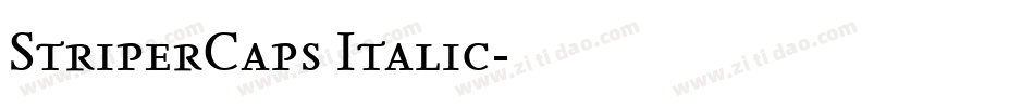 StriperCaps Italic字体转换